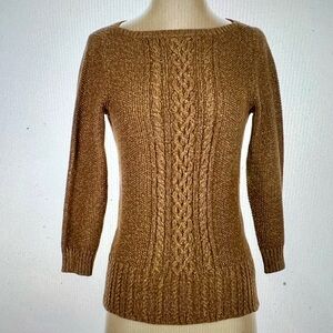 Lauren Ralph Lauren Women's Gold Metallic Sweater